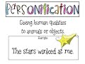 Exploring Personification in Figurative Language