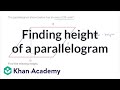 Understanding Parallelogram Area and Height