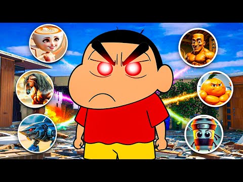 Shinchan Unlocks Every Brainrot God Power and Transfrom Into Odin Din Dun in Gta 5