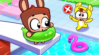 🐰Labubu, Please Play Safe!🌊 Safety Rules In The Pool ⛔ Best Kids Cartoons