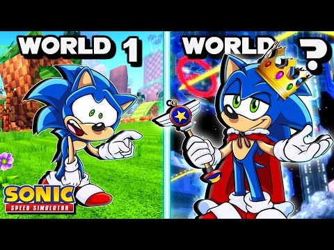 Sonic Unlocks EVERY WORLD in Sonic Speed Simulator! (ROBLOX) 🔵💨