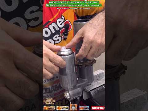 Amortecedor KXF 250 - troquei o motul montei e apareceu outro pró #moto #kawasaki #motul