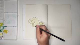 Hướng dẫn vẽ tranh BỘ ẤM CHÉN
