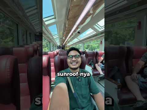 pertama kali naik kereta panoramic, biarpun cuma sebentar😁 #kitaulikyok