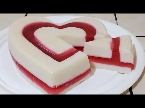 GELATINA PARA SAN VALENTÍN  RIQUÍSIMA!! 🩷2 INGREDIENTES /Cocina con Jenny #2