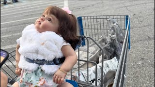 VOY DE COMPRAS CON MI BEBÉ REBORN  ANIETH Y SU PAPÁ POR ÚTILES ESCOLARES PARA EL REGRESO A CLASES 