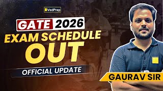 🚨 GATE 2026 Schedule Released | Exam Dates, Registration, Syllabus & Complete Update | VedPrep Maths