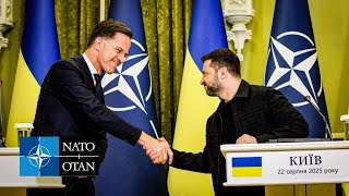 NATO Secretary General with the President of Ukraine Volodymyr Zelenskyy, in Kyiv, 22 AUG 2025