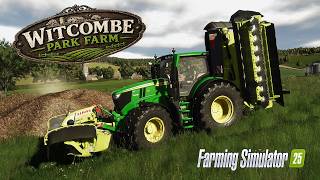 John Deere 6R 250 - Claas Triples - Dropping Grass For Silage ! Ep6 | Witcombe Park | FS25