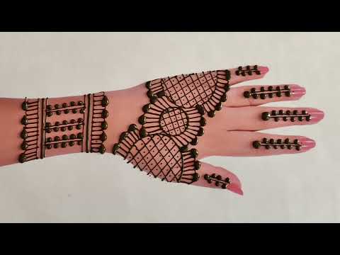 मेहंदी लगाने का सबसे आसान तरीका | back hand mehndi design tricks | mehandi ki design