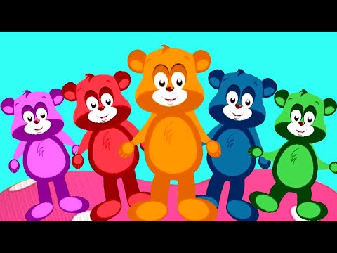 Five Little Teddy Bears, Numbers Song and Nursery Rhymes for Kids