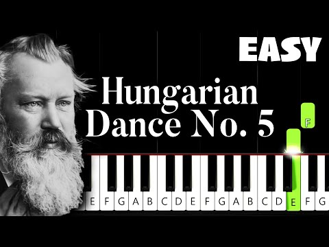 Brahms - Hungarian Dance No. 5 - EASY Piano Tutorial