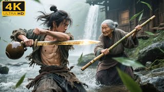 【爆燃動作電影】山野村婦竟是最強劍神，廢柴少年幸得其真傳，逆天崛起踏上仙途！#kung #武侠 #电影