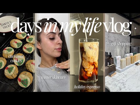 VLOGMAS🎅🏼❄️december home reset, gift shopping *aesthetic espresso* festive cookies, winter skincare