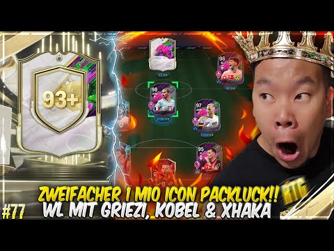 ICON PACKLUCK!! 2x 1 MIO+ ICON GEZOGEN 🔥🔥 PS5 WL FINISH MIT GRIEZI, KOBEL & XHAKA 🥵 EA FC25 PS5 RTG
