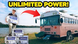 Our SECRET to Living OFF GRID in a School Bus!
