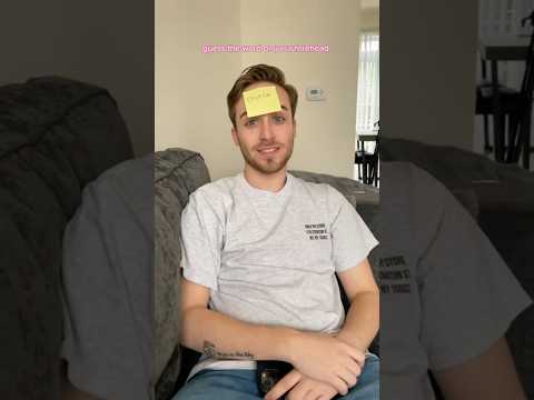 Making My Boyfriend Guess The Word On His Forehead #shorts