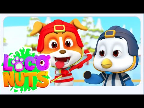 Ice Hockey Cartoon,आइस हॉकी, Hindi Rhyme For Kids, Loco Nuts Funny Video For Kids