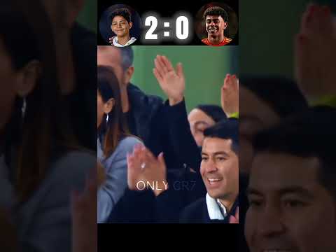 Lamine yamal vs Ronaldo Jr 😱 | football amazing match 🔥 #ronaldo #football