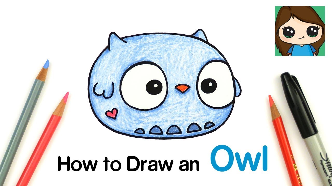 How to Draw a Baby Owl Anirollz