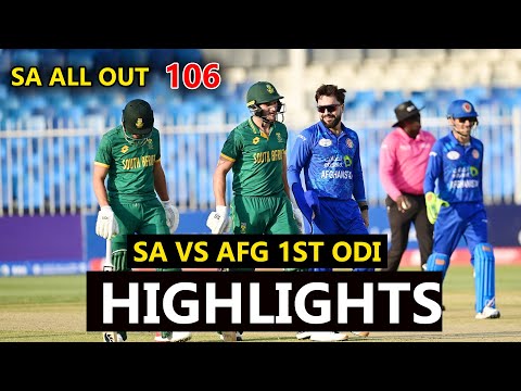 SOUTH AFRICA VS AFGHANISTAN 1ST ODI HIGHLGHTS 2024 || SA VS AFG HIGHLGHTS 2024