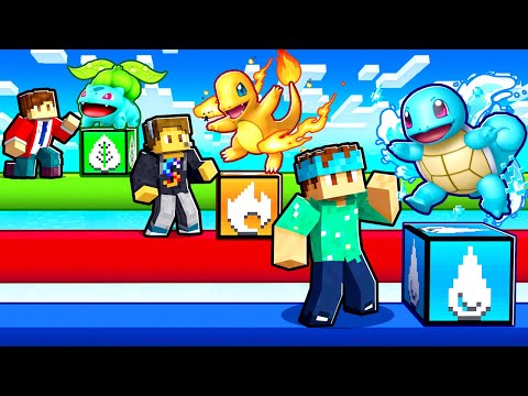 ELEMENTAL Pixelmon LUCKY BLOCK RACE in Minecraft PIXELMON!