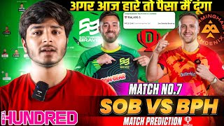 5 DREAM11 Prediction Secrets to WIN Big with SOB vs BPH | SOB vs BPH The Hundred men 7th Match Team
