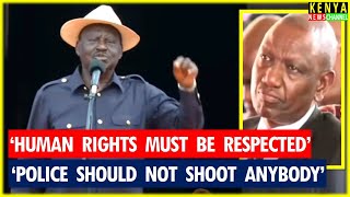 Listen what Raila told Ruto face to face in Homa Bay at Phoebe Asiyo Burial