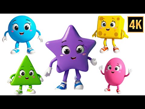 Five Little Shapes + More Learning Videos for Kids