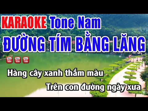 Đường Tím Bằng Lăng Karaoke Tone Nam Beat Hay Cảnh Đẹp – Nhạc Sống Thanh Ngân