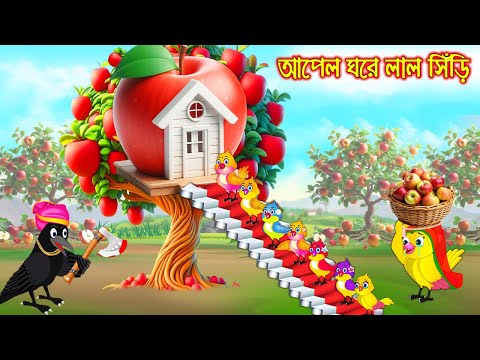 আপেল ঘরে লাল সিড়ি | Apple Ghore Lal Siri | Bangla Cartoon | Thakurmar Jhuli | Pakhir Golpo | Tuntuni