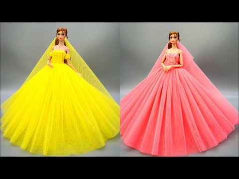 Cómo Hacer Ropa sin coser para Barbies. 👗 Vestidos para Muñecas