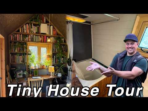 Inside This 16m² Off-Grid Tiny House Made of Cork & Wood Room Tour