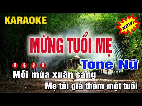 Mừng Tuổi Mẹ Karaoke Tone Nữ (Dm) Nhạc Sống Trung Hiếu