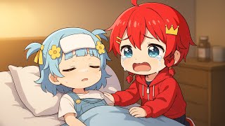 「元気になって...😭」病気になった友達を助けるマインクラフト【まいくら・マインクラフト】