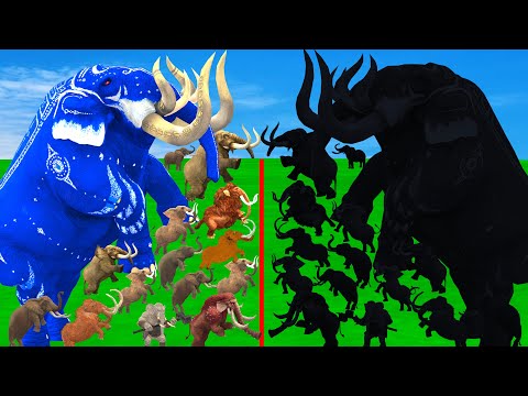 Animal Epic Battle - Prehistoric Mammals VS Shadow Itself | Animal Revolt Battle Simulator