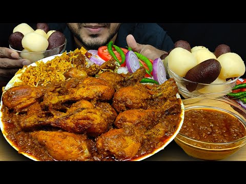 EATING SPICY CHICKEN LEG KOSHA WITH RICE AND SWEETS | MUKBANG EATING SHOW | EATING SOUNDS