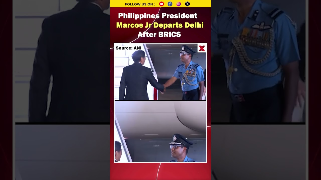#watch Philippines President Marcos Jr Departs Delhi After BRICS