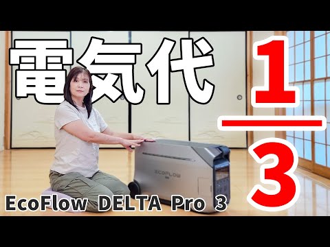 11年間電気代が1/3になり続ける万能蓄電池!初期投資半額でコスパ最強【EcoFlow DELTA Pro3】