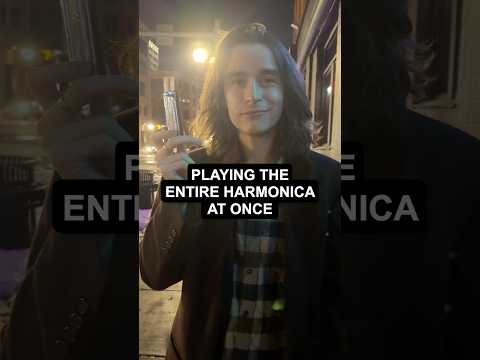 Playing the entire harmonica at once