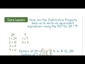 Finding the GCF with the Distributive Property