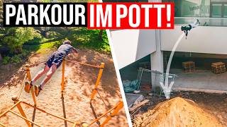 5M Diveroll in Sandhaufen! & Full Send im Calisthenics Park! | Parkour im Pott