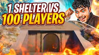 Fight 100 Players And Survive In Shelter | PUBG MOBILE |