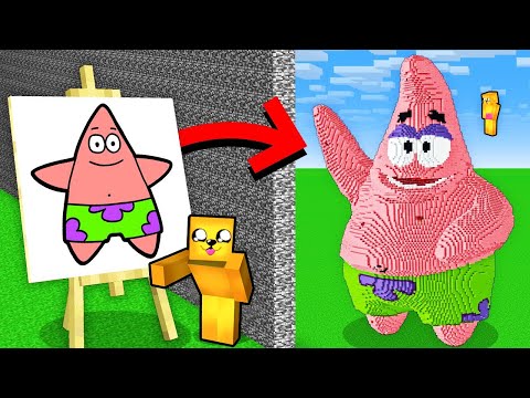 Podvádím pomocí /NAKRESLIT v Minecraft Stavěcí Soutěži (SPONGEBOB)
