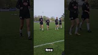 Arminia Bielefeld Frauen🖤🤍💙Das Aufwärmen läuft vor dem Spiel gegen 1. FFC Recklinghausen