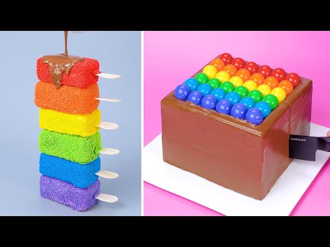 So Tasty Rainbow Cake Decorating For Cake Lovers | Amazing Chocolate Cake Decoration Ideas