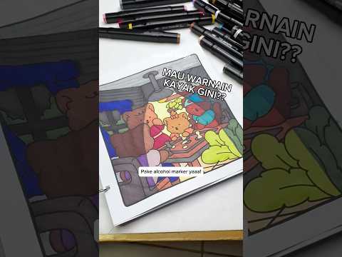 Seru ternyata pake marker!! #art #susantimega #mewarnai #menggambar #tutorialmenggambar