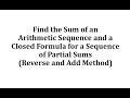 Arithmetic Sequences and Their Properties