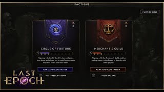 Last Epoch offers a deep-dive into the faction-based item trade system arriving in February 21 launch