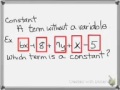 Identifying Components of Algebraic Expressions